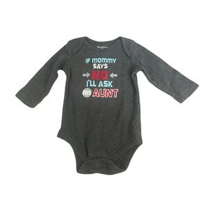 Garanimals Charcoal Baby Onesie with Playful Design